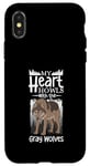 Coque pour iPhone X/XS Hurlement du loup - Loup gris