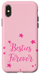 Coque pour iPhone X/XS Jolies étoiles avec inscription « Best Friends For Besties Forever Friend »