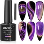 9D Cat Eye Polish Chameleon Gel Nail Polish Purple Red Gel with Magnet Polish Gels Nail Art 10ml*1 Soak-Off UV LED Shining Gel