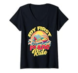 Womens First Plane Flight My First Plane Ride V-Neck T-Shirt