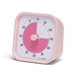 TIME TIMER MOD - Minuterie visuelle de 60 minutes - outil d'étude de fournitures scolaires à la maison, minuterie pour bureau d'enfant, bureau et réunions avec fonctionnement silencieux (Rose Pivoine)