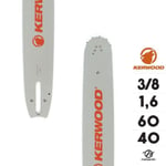 Guide de tronçonneuse Kerwood 40 cm 3/8" 1,6 mm - Marque KERWOOD - 60 maillons