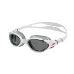 SPEEDO BIOFUSE 2.0 SWIMMING GOGGLES UNISEX WHITE / LIGHTLY TINTED ANTI FOG LENS