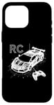 Coque pour iPhone 16 Pro Max Voiture RC 3D Wireframe - Télécommande Vintage Lover Racing Lover