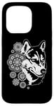 iPhone 15 Pro Wolf with mandala figures, Indian, yoga Case