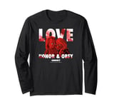 Chucky & Tiffany Blood Stained Love Honor Obey Long Sleeve T-Shirt