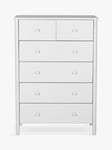 John Lewis Spindle 6 Drawer Chest, Grey