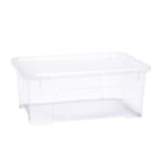 SUNDIS View Box, boîte de rangement 10l en plastique transparent, avec couvercle, superposable et empilable, idéale pour les petits objets de la maison et du bureau