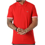 T-shirt Tommy Jeans  Polo manches courtes homme  Ref 58746 XNL Rouge