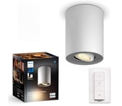 Philips - Himmennettävä LED-kohdevalo Hue PILLAR 1xGU10/4,2W/230V + kaukosäädin valkoinen