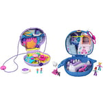 Polly Pocket Coffret Sac à Main Le Coquillage Enchanté & Coffret Univers Le Voyage en Arctique, Mini-Figurines Husky, Ours, Polly et Lila, Surprises et Autocollants Inclus, Jouet pour Enfant, GKJ52