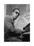 Wee Blue Coo Music Photo Portrait Jazz Legend Thelonious Monk Pianist Wall Art Print