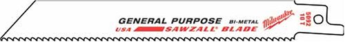 Milwaukee GIDDS2-2493823 Super Sawzall Blade 18 Tooth 4", 5 Pack