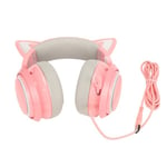 SOMIC pelikuulokkeet Cat Ear PC pelikuulokkeet 7.1 USB Luminous sisäänvedettävä mikrofoni Pink