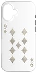 Coque pour iPhone 16 Nine (9) of Diamonds Poker Card Jeu de cartes Blackjack