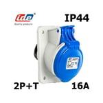 IDE - Prise cee à encastrer 2P+T 16A étanche IP44 ou IP67 - Étanche IP67 ou IP44 - IP67 - Socle de prise à encastrer 2P+T - 16A - 230V