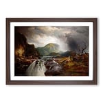 Big Box Art Thomas Moran The Wilds of Lake Superior Framed Wall Art Picture Print Ready to Hang, Walnut A2 (62 x 45 cm)