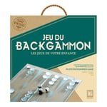 MISTER GADGET, MG3413, Jeu de Backgammon en Verre, Esthétique et Détente avec Le Jeu De Backgammon en Verre Blanc, Noir, Jeu pour Adulte et Enfant, Plateau Lisse