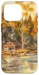 iPhone 16 Pro House By The Lake Peaceful Earth Brown Tones Yellow Dreams Case