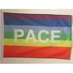 Drapeau Paix 90x60cm - Drapeau Arc-en-Ciel - Peace Rainbow 60 x 90 cm Spécial Extérieur - Drapeaux - AZ FLAG