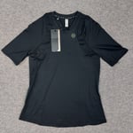 Under Armour Rush T Shirt Womens Medium Black Heatgear Breathable Training Gym