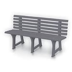 Banc Isotta en résine anthracite