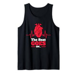 The Beat Goes On Wear Red Heart Disease Awareness Valentines Tank Top