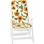 Coussin de Chaise de jardin Pliant Douce Moderne Intérieur Extérieur Bar Dehor Motif tournesols - Blanc