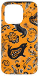 Coque pour iPhone 15 Pro Orange Bohème Paisley Live Weird Funny Naked Mole Rat Art Art