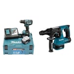 Perceuse visseuse 18V LXT (2x5,0 Ah) en MAKPAC - MAKITA DDF485RTJ & Perfo-burineur SDS-Plus 18 V Li-Ion 24 mm MAKITA machine nue - DHR243Z