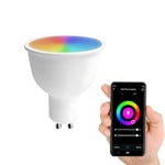 Ampoule WB LED WiFi intelligente GU10 6,5 W : illuminez votre maison avec style. Contrôlez la lumière depuis votre smartphone et créez des ambiances uniques avec cet appareil moderne et polyvalent.