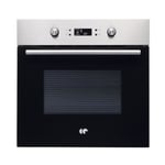 Four encastrable Pyrolyse - 65L - Chaleur tournante - CONTINENTAL EDISON - CEF65PIX- Noir et inox - L59,5 x H59,5 x P 57.5 cm