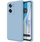 Tumundosmartphone Coque en Silicone Liquide Ultra Douce pour OnePlus Nord N20 SE Couleur Bleue