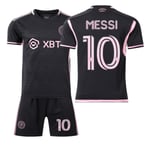 23-24 Miami Bortamatch 10 Messi International Major League Fotbollströja Set Barntröja Team Kit -1 2PCS XS