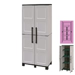 MAURER 21030340 Armoire en résine 68 x 37 x 169 cm. avec Porte-balais, 0, Couleur, único