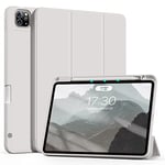 ZOYU Coque iPad Pro 11, Étui pour iPad Pro 11 2021/2020/2018 avec Porte Stylo, Housse Smart Folio avec Prise en Charge du Chargement du Stylet pour iPad Pro 11 Pouces, Automatic Sleep/Wake, Grey