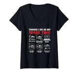 Womens Funny RC Car Driver Things I Do In My Spare Time V-Neck T-Shirt