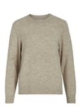 Vila Vima O-Neck L/S Knit Top-Noos Beige