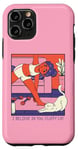 iPhone 11 Pro Fluffy Cat Yoga Stretch Cozy Home Yoga Cute Retro Comic Case