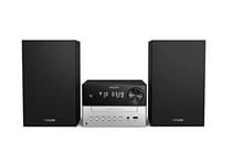 Philips M3205/12 Mini Chaîne Hi-FI Bluetooth (Radio FM, CD-MP3, Port USB pour Charge, Enceintes Bass Reflex)