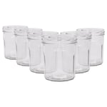 Argon Tableware Glass Jam Jars with Lids - 310ml - Pack of 6