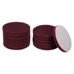 12pcs Scrubber Scouring Pads 500 Grits 4 Inch Drill Power Brush, Dark Red