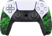 Autocollants De Poignée Grip Antidérapante Absorbant La Sueur Pour Ps5 Manette,Sticker Tampons En Caoutchouc Souple Texturé Professionnels Pour Ps5 Contrôleur-Camouflage Noir Vert