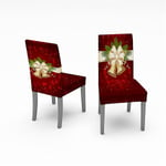 Nyårs Glad Jul duk stolsöverdrag dekorationer Klockor Bells Single chair cover