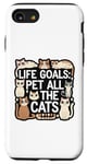 Coque pour iPhone SE (2020) / 7 / 8 Cats Love Life Goals Pet All the Cats Des mèmes amusants pour les amoureux des chats