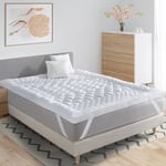 Surmatelas 140x190 cm sacha 7 zones de confort épais et moelleux 600 gr