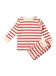 Little Green Radicals Kids' Soft Everday Pyjamas, Red Stripes