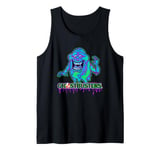 Ghostbusters Ghost Slimer Colorful Neon Big Chest Logo Tank Top