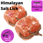 Himalayan Salt Lick For Horses 2 KG With Rope Twin Pack for Livestock Pet Treat