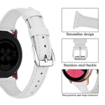 Samsung Galaxy Watch FE Smalt armband i äkta läder, vit